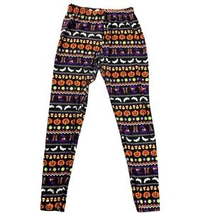 No Boundaries Halloween Leggings Soft Black Pumpkin Candy Bat Size Small (3-5)
